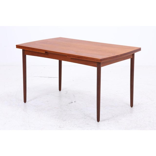 Mid-Century Extendable Dining Table in Teak, 1960s For Sale - Image 10 of 11