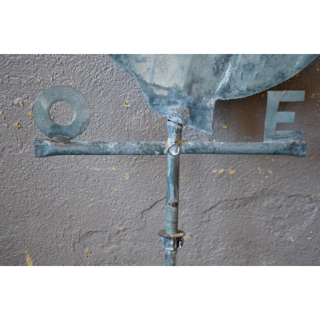 Gray Vintage Zinc Weather Vane For Sale - Image 8 of 18