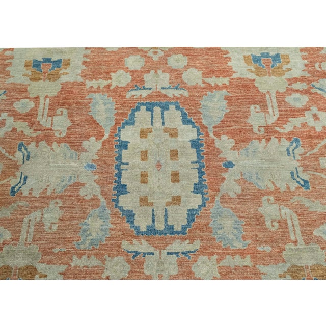 Turkish Oushak Rug 9'11" x 13'11" #18680 For Sale In Houston - Image 6 of 8