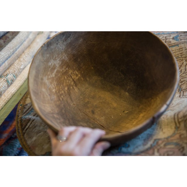 1950s Vintage Wooden African Bowl For Sale - Image 5 of 6