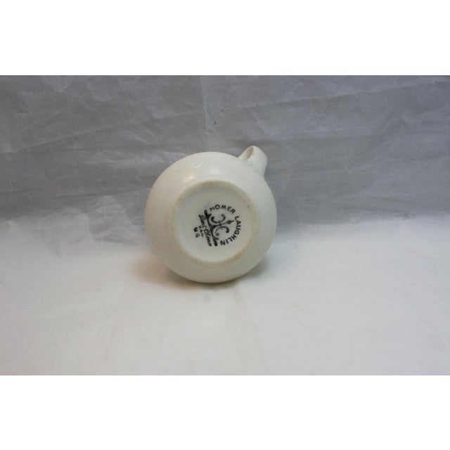 Off-white Mid Century Homer Laughlin Ceramic Small Classic Red Line Off White Creamer For Sale - Image 8 of 8