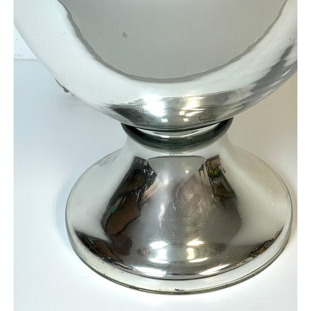1970s Large Mid-Century Silvered Mercury Glass Baluster Table Lamp For Sale In West Palm - Image 6 of 12