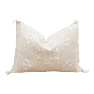 Celestial Clay Silk Rug Lumbar Pillow For Sale