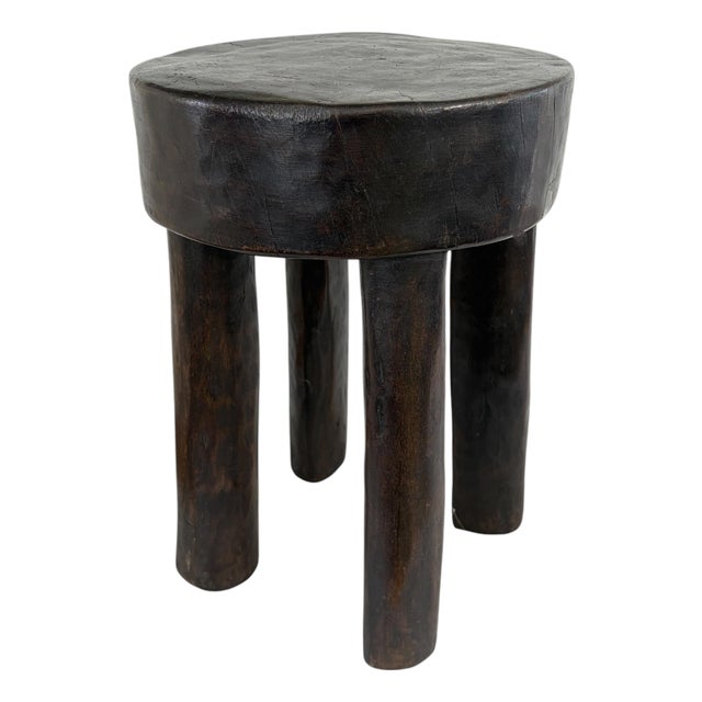 African Vintage Wood Milk Stool Hehe Gogo People Tanzania 14.25 " H For Sale