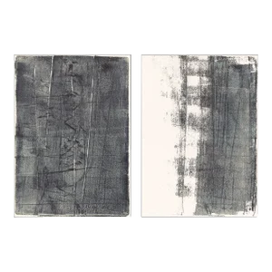 Presidio Play 5-6 Set (2) 6*9 Abstract Print Paper Small Black Original Art by Carrie Bergey