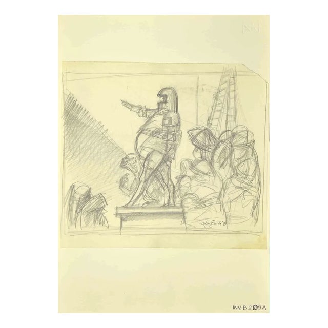 Leo Guida, The Declaration, Original Drawing, 1970s For Sale