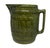 Mid 20th Century Retro Green Yellow Ware Pottery Stoneware Barrel 8” Pitcher For Sale - Image 11 of 12