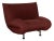 Fabric Lounge Chair in Wine Red by Rolf Benz For Sale