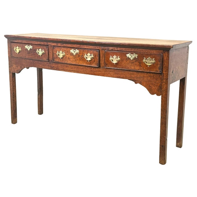 Small Antique English Oak Dresser Base, 1750 For Sale - Image 11 of 11