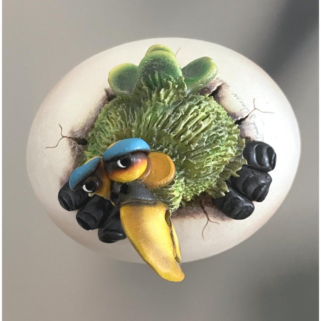 Todd Warner Parrot Hatching From Egg Sculpture Limited Ed. Signed 2000 For Sale - Image 4 of 8