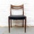 Set of six Nordic Mid Century chairs in teak wood and black leatherette upholstery. The chairs are in good original...