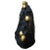 Black decorative sculpture with gold accents by Houston, TX contemporary artist Jude Rosemond. Sculpture is made from...