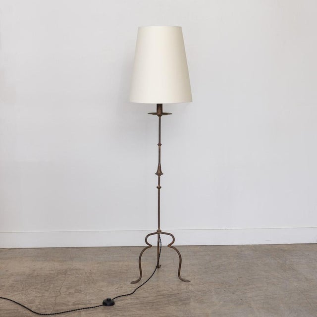 1940s Spanish Iron Floor Lamp For Sale - Image 4 of 9