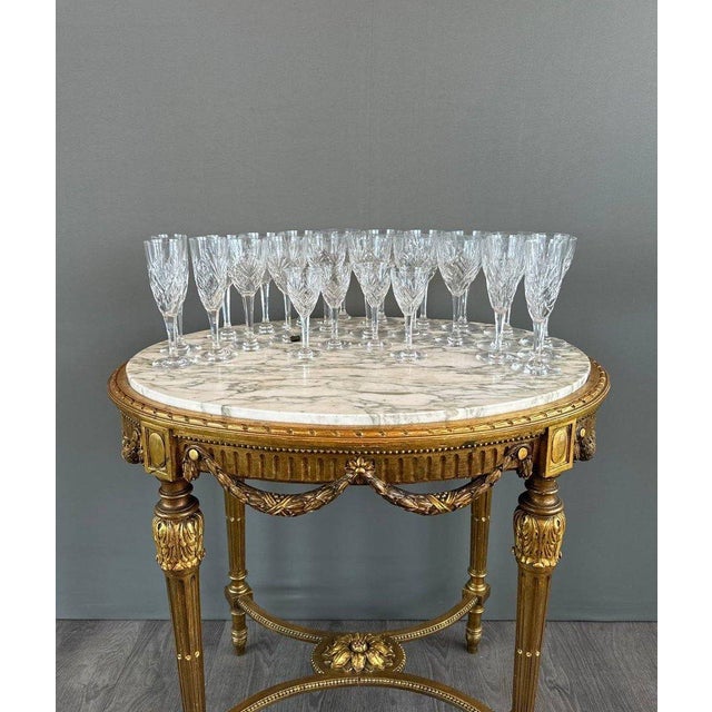 20th Century Crystal Chantilly Glassware Service from Saint Louis, Set of 26 For Sale - Image 9 of 9