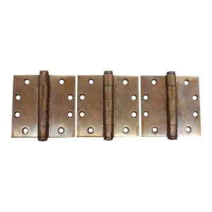 Set of 3 Lawrence Late 20th Century Ball Bearing Brass Butt Door Hinges