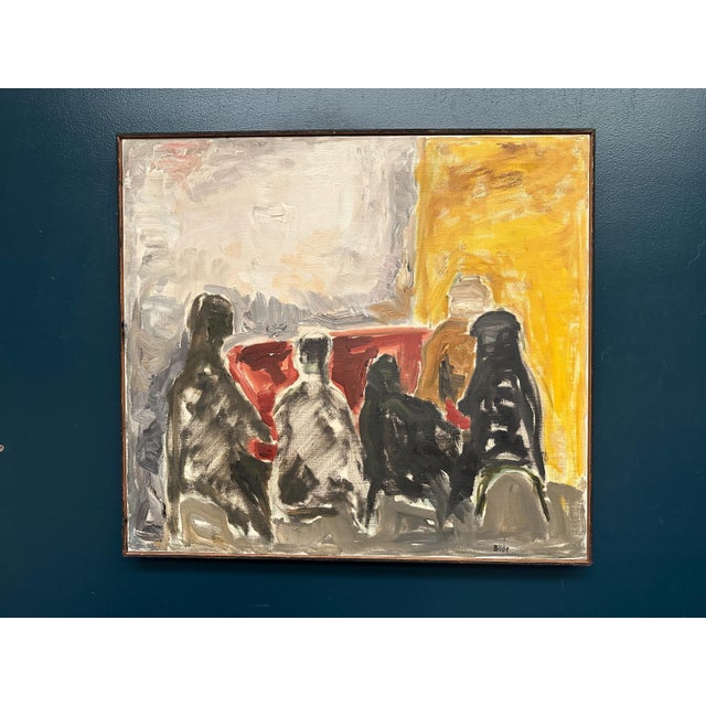 Max Bilde, Figure Composition, 1961, Oil Painting on Canvas, Framed For Sale - Image 13 of 18