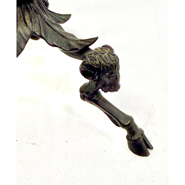 19th Century Pompeiian Bronze Neoclassical Grand Tour Souvenir Oil Lamp Heron For Sale - Image 12 of 17