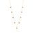 Metal Modern 2.24ct Citrine & Diamond Halo Station Charm Necklace in 14k Yellow Gold For Sale - Image 7 of 18