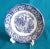 English Antique Small Blue & White Dish ~ English Colonial Scene "Old North Church" Saucer For Sale - Image 3 of 5