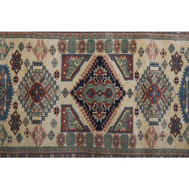 Textile Caucasian Rug With Mid-Century Modern Style For Sale - Image 7 of 12