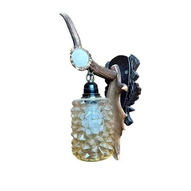 Pair Vintage Antler Sconces for Alpine Mountain Decor For Sale - Image 9 of 11