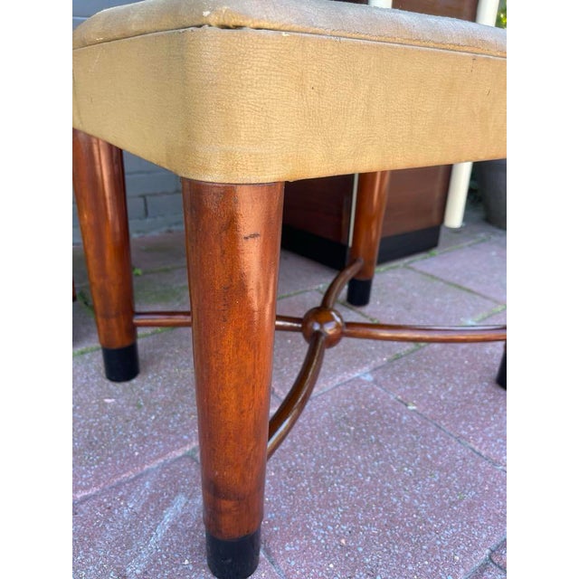 Gilbert Rohde Vanity With Original Stool and Mirror For Sale - Image 12 of 12