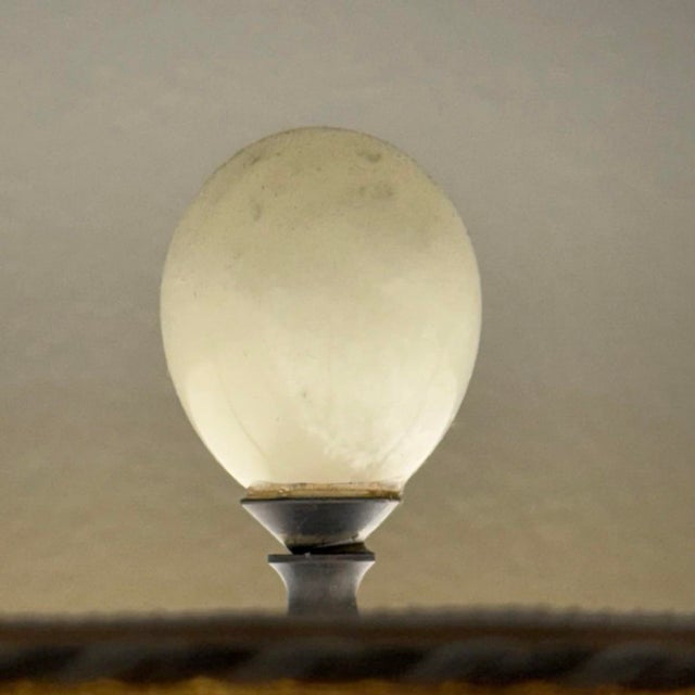 Large Vintage Solid Onyx Table Lamp | Cream & Honey Veined Stone | Late 20th Century For Sale - Image 12 of 12