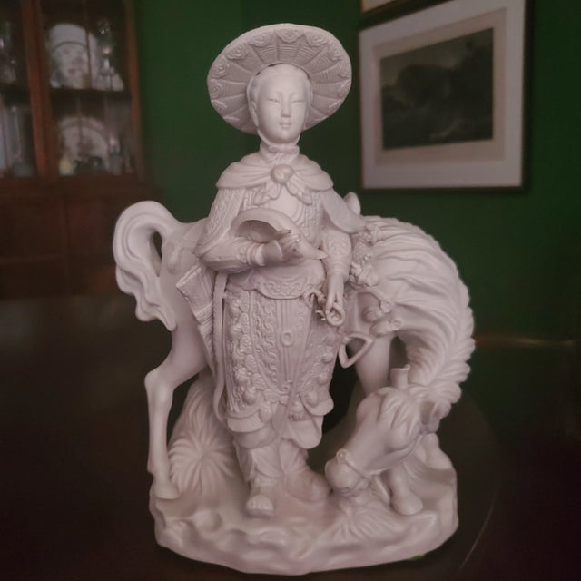 Early 20th Century Blanc De Chine, Warrior and Horse For Sale - Image 10 of 10