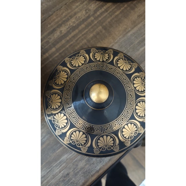 Gold 1970s Large Serving, Candy or Trinket Dish by St Hand-Made in Greece With 24kt Gold Trim. For Sale - Image 8 of 8