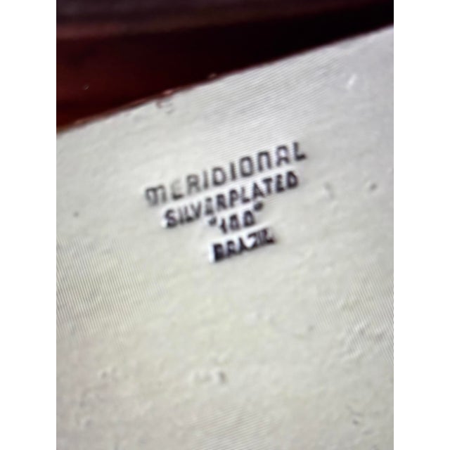 Vintage Meridional Brazil Silver Plated Vanity Trays Set of 2 For Sale In Columbus - Image 6 of 6