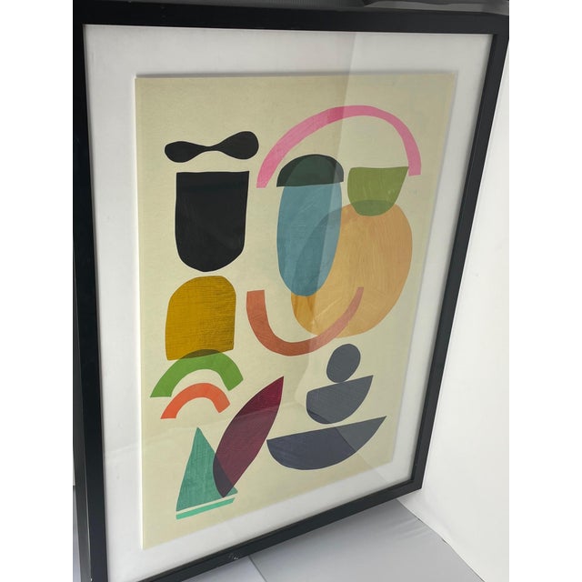 Early 21st Century Authentic Wendover Art Group Abstract MCM Giclee Wall Art Global Markings II For Sale - Image 5 of 9