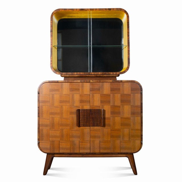 Sideboard with Vitrine from Jindřich Halabala, 1940s For Sale - Image 10 of 10