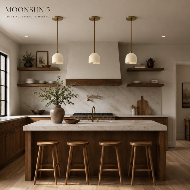 Brass Minimalist Dome Pendant Light, Brass Kitchen Island Lighting, Modern Ceiling Hanging Lamp, Brass Pendant Fixture, E26 E27 Custom Drop Light For Sale - Image 8 of 11