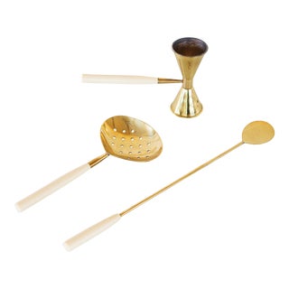 Italian Brass Bar Tools- Set of 3 For Sale