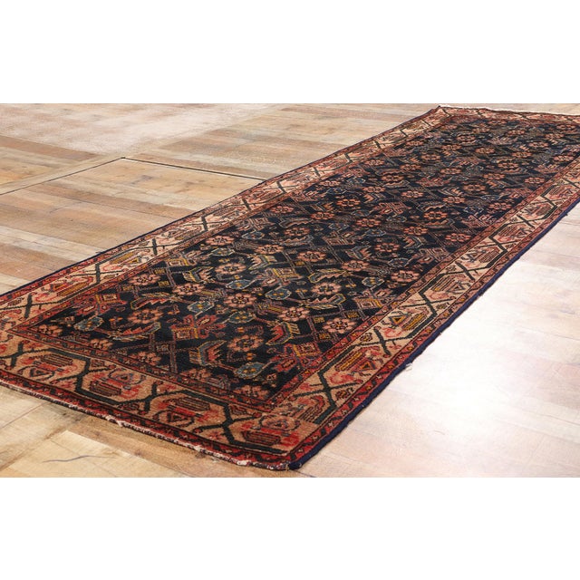 Textile Antique Persian Malayer Rug Runner - 03'05 X 10'01 For Sale - Image 7 of 9
