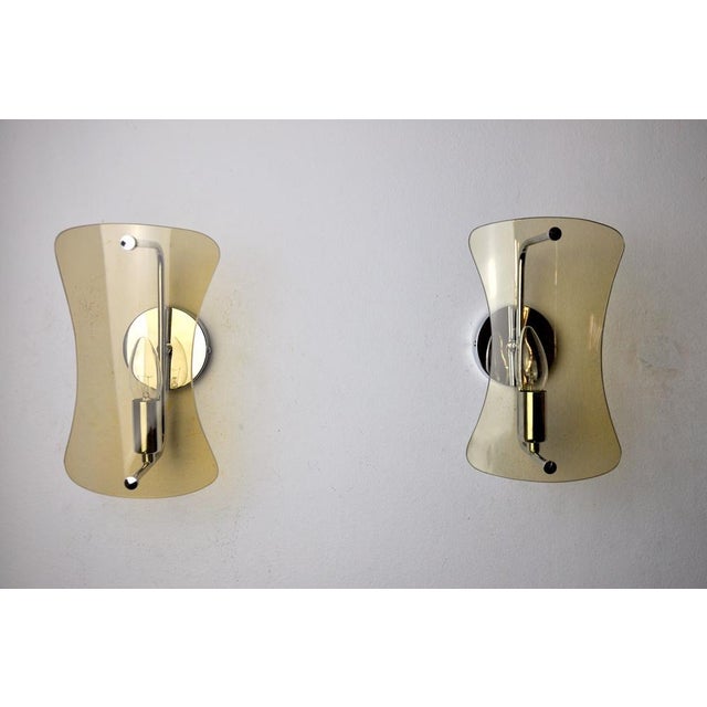 Hollywood Regency Black Murano Glass Sconces fro, m VecaItaly, 1960s, Set of 2 For Sale - Image 3 of 9