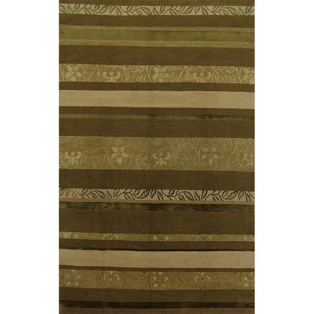 Handwoven Modern Nepali Area Rug 5’0″ X 8’0″ For Sale - Image 11 of 11