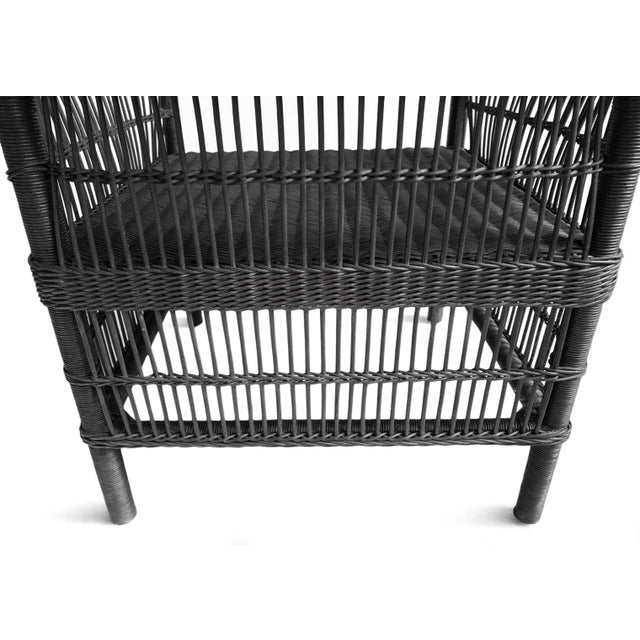 Black Wicker Horseshoe Chair For Sale In Los Angeles - Image 6 of 7