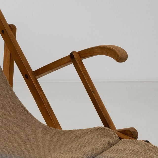 1960s French Folding Chaise Lounge Chair For Sale - Image 11 of 18