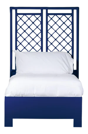 X & Diamond Bed Twin - Navy Blue