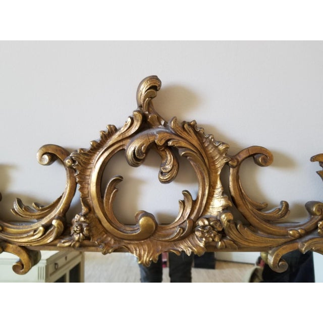 Antique Carved Gilt Rococò Style Wall Mirror For Sale - Image 4 of 6