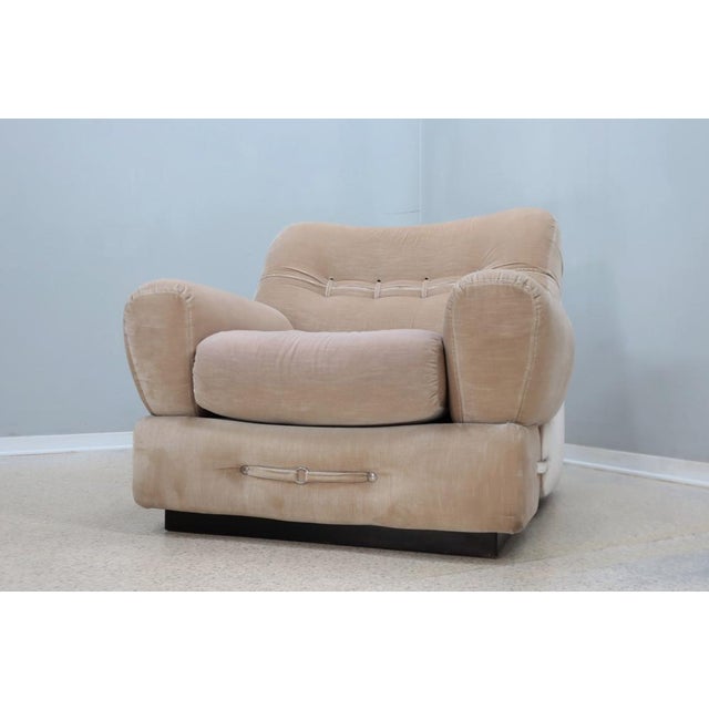 1970s Set of Vintage Velvet Armchairs by Guido Faleschini, 1970s For Sale - Image 5 of 9