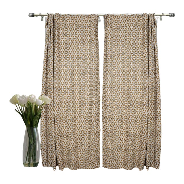 Add a touch of artisanal elegance to your home with this Block Print Handmade Ring Curtain. Crafted from soft and...