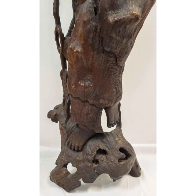 Large Chinese or Japanese Carved Rootwood Sculpture For Sale - Image 4 of 13