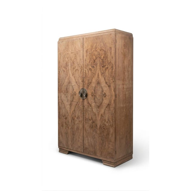 Art Deco Style Wardrobe in Walnut, France, 1940 For Sale - Image 3 of 4