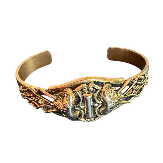 American Vintage Whiting and Davis Style Gold Filled Cuff For Sale - Image 3 of 5