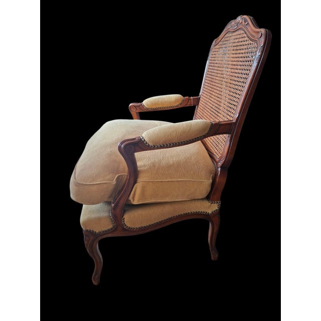 1960s Baroque-Style Armchairs with Hand-Woven Vienna Straw Backrests, Italy, 1960s, Set of 2 For Sale - Image 5 of 16