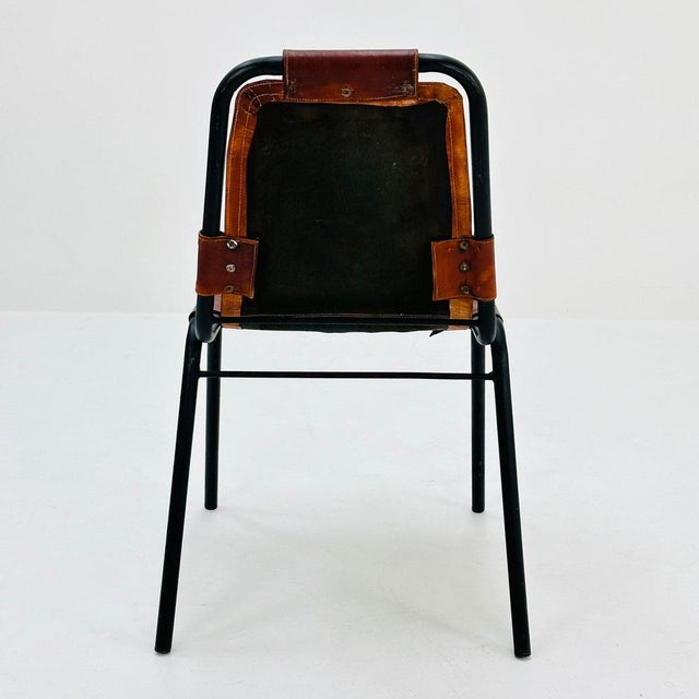 Bauhaus Les Arcs Cognac Leather Chair by Charlotte Perriand, 1980s For Sale - Image 9 of 11
