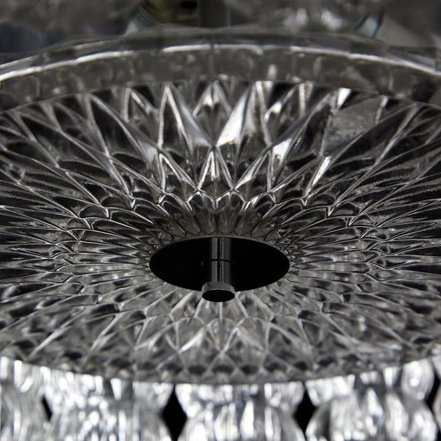 Glass and Chrome Chandelier For Sale - Image 11 of 18