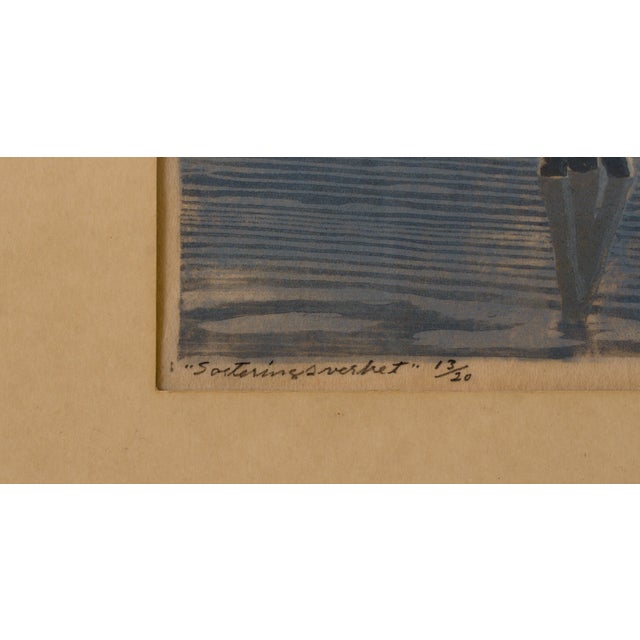 Paper Roland Dufström, Sorteringsverket 13/20, 1963, Woodblock Print For Sale - Image 7 of 12